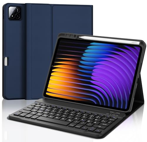 JADEMALL Bluetooth Tastatur für iPad 10.9“/10.2”/9.7“, iPad Air 11, Samsung - Kabellose, Ultraleichte Deutsche QWERTZ Tastatur mit iOS-Sondertasten, ohne Beleuchtungohne Touchpad, Schwarz, 10 Zoll