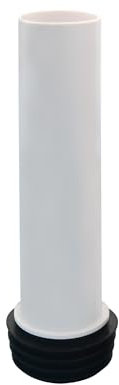 Mendorio Connecteur de tuyau de chasse d'eau pour toilettes suspendues au mur, compatible avec Geberit 152.434.06.1 Extension de tuyau de descente avec manchon d'étanchéité, 45 mm de diamètre, 184 mm