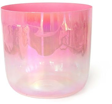 Cuenco Acústico de Cuarzo Rosa Claro Cósmico, 432Hz/440Hz - Herramienta de Armonización de Chakras para Yoga y Meditación con Mazo y O-Ring(Size:7inchB3,Color:440Hz)