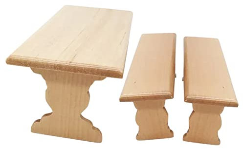 KONTONTY 1 Satz Puppenhaus Möbel Holz und Bank für Dekoration und DIY Miniaturmöbel für Puppenhäuser Puppenmöbel Zubehör