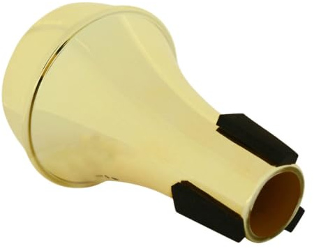 ABS Trompetendämpfer für Üben und Schutz, Weihnachten Party | Kleiner Modell aus Abs, für Trompete und Blechblasinstrumente, 1 Stück, Goldfarben, Innen