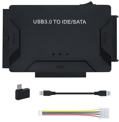 Mcbazel USB 3.0 to IDE/SATA Hard Drive Adapter – Connect 2.5/3.5 HDD/SSD to PC for Data Transfer, Backup, and Cloning