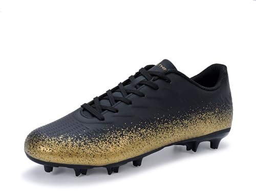 FEETHING Fußballschuhe für Herren, Nocken/Stollen für Kunstrasen & Naturrasen, leichte Laufschuhe mit atmungsaktivem Obermaterial, rutschfeste Sohle, Fußballschuh