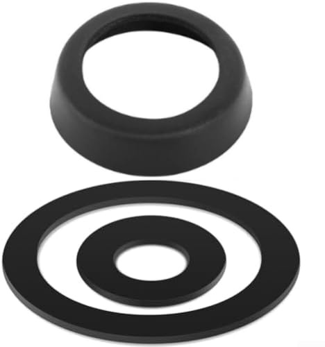 Lederhülsen-Dichtungsset für Typ 90 Griffpumpe mit Kolbenhülse und O-Ringen, kompatible Ersatzteile für Garten- und Hinterhof-Handpumpen, braune und schwarze Dichtungen (schwarz)