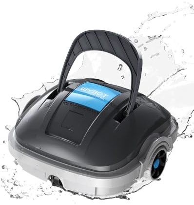 WYBOT Osprey 200 MAX Poolroboter Akku Kabellos Poolsauger Roboter,Poolreiniger 100 Mins Automatische Parken mit Dual-Antriebsmotoren für Flachem Boden Aufstellpools bis 80 m²(Dunkelgrau)