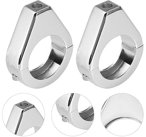 Fydun Motorcycle Turn Signal Mount Bracket | High Quality Aluminum Alloy Relocation Kit for 41mm Fork Tubes with Pre Drilled Holes Easy Installation Silver or Black