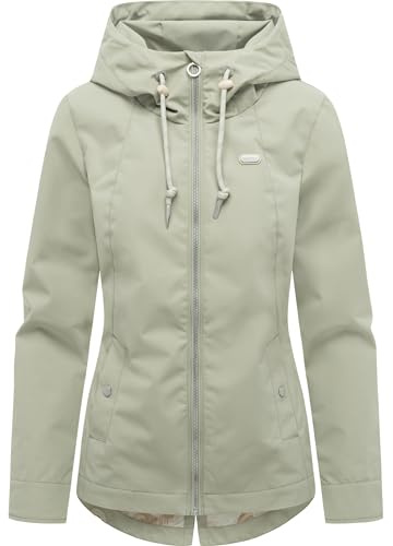 Ragwear Damen wasserdichte leichte Übergangsjacke kurze Jacke mit Kapuze Monadde XS-3XL