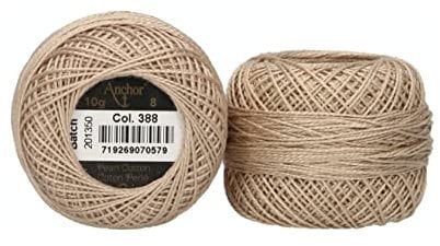 Anchor 4591008-00388 Stickgarne, 100% Baumwolle, marmor, Stärke 8, 82m, 16 Gramm