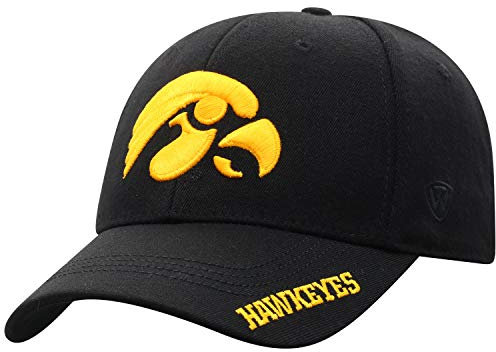 Top of the World NCAA-Premium Collection-1-Fit-Memory Fit-Hat Cap, Iowa Hawkeyes, Einheitsgröße