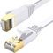 ULTRICS Cat7 Ethernet Cable 30M, Long Internet Cables High-Speed 10Gbps 600MHz/s Gigabit Flat Network Lead, LAN Patch Cord with RJ45 Compatible with Cat6, PS4, PS5, Xbox, Router, Switch, PC- White
