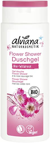 Alviana Flower Shower Duschgel mit Bio-Wildrose, 250 ml