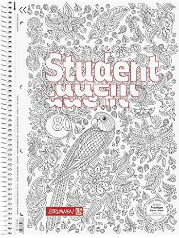 Brunnen Notizblock/Collegeblock Student Zenart (Liniert Papagei, 10)