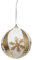 Jja Weihnachtskugel Schneeflocke Weiß und Gold 8 cm