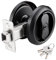 YUE Door Handle Security Front Door Lock Set Black Passage Door Handle Lock Knobs Lockset Stainless Steel Round Exterior Door Locks Key Locking