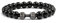 Damen Herren Perlen Armband Hantel Herren Mode Yoga Schmuck Original Armreifen-Schwarz Hell-Schwarz