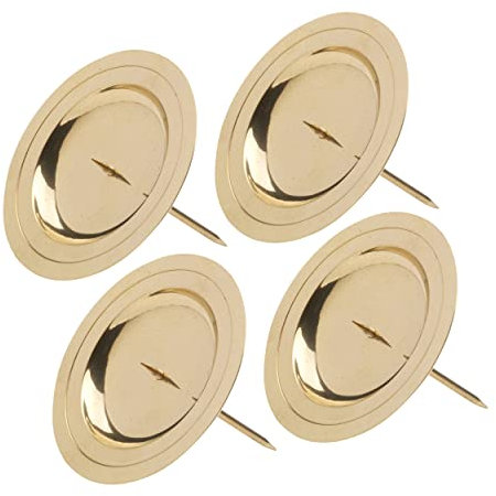 NKlaus 4X Adventskranz Kerzenteller Ø10cm Kranzteller Advent Messing Weihnachtsdeko 10656