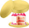 LWAIX Sottotorta Tondo 30 cm 12mm Cake Board Vassoio per Torta Rotondo per Decorazione di Torte di Matrimoni e Compleanno 5PCS (Oro)