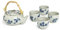 TEA SHOP - Set Blue Iris - Juego de té de de porcelana de estilo oriental que incluye 4 bols y una tetera - Ideal para regalo