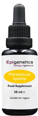 Potassium Iodide Supplements 30ml | 150mcg Iodine Liquid Per Drop (High Strength) | Premium UV Blocking Miron Violet Glass | Vegan Supplement UK Made | 7 Month Supply by Epigenetics