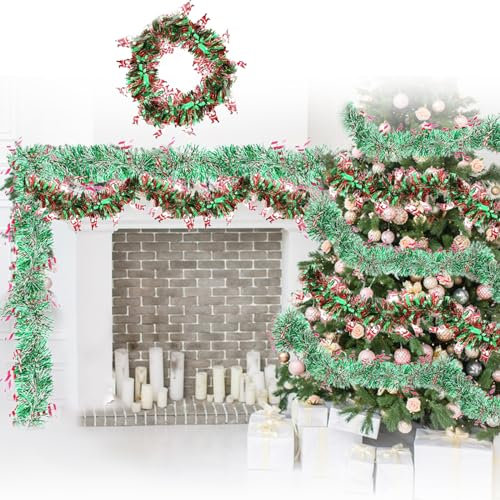SPHERETRON Lametta Weihnachtsbaum Lametta Girlande Girlande Weihnachten Weihnachtsbaum Girlande Lametta Weihnachtsbaum Dekoration Girlande für Weihnachtsbaum Ornamente