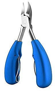 OURVER Cortauñas, 1pc Clippers de uñas de acero inoxidable, corrección de uñas Corrección gruesa uñas encarnadas de uñas de los pinzas cortadores de pinzas, mango de plástico para alicates de piel mue