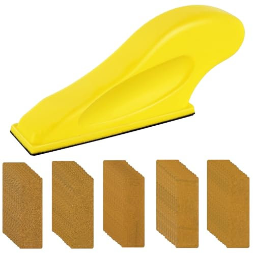 MEMOFYND 1 Piece Micro Sander, 50 Sandpaper Sheets, Yellow, RM Model, Manual, Fine Grit 80, No Accessories, SANDER