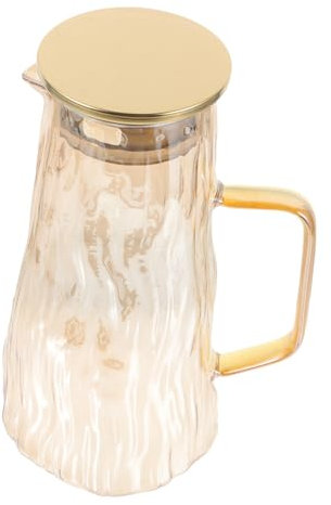 Hemobllo Glass Kettle Water Bottles Waterbottles Pitcher with Lid Water Jug Infuser Pitcher Water Pitcher Glass Water Pitchers Glass Pitcher Water Diffuser for Fruit Thicken Water Dispenser