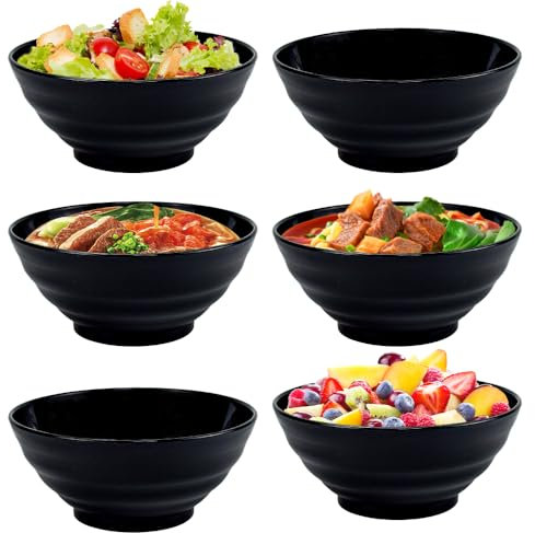 ADERTOS 10 PCS Tazones de Cereales de Plástico, 24 oz Cuenco de Cereales, Cuencos Grandes de Sopa Irrompibles, Tazón de Sopa Irrompible, Tazones de Cereales Ecológicos para Arroz, Ensalada