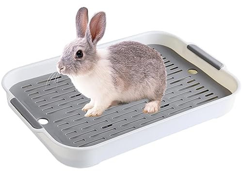 Bac À Litière pour Lapin, Bac À Litière pour Lapin, Bac De Toilette pour Lapin | Bac D'entraînement De Toilettes avec Drainage, Toilettes en Cage pour Lapins, Toilettes pour Animaux De Compagnie