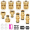 10 Pack Brass Garden Hose Tap Connector kit, 2-in-1 Faucet Connector, Double Male Connectors, Hose 1/2 End Quick Connect for Garden Hose Pipe Tube (A)