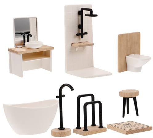 OATIPHO 1ensemble Salle De Bain Miniature pour Maison De Poupée Accessoires Décoratifs pour Décor Réaliste