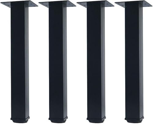 QLLY 35.6cm/14 inch Square Metal Table Legs, Coffee Table Leg, End Table Leg, Furniture Leg Set, Set of 4 (35.6cm, Black)