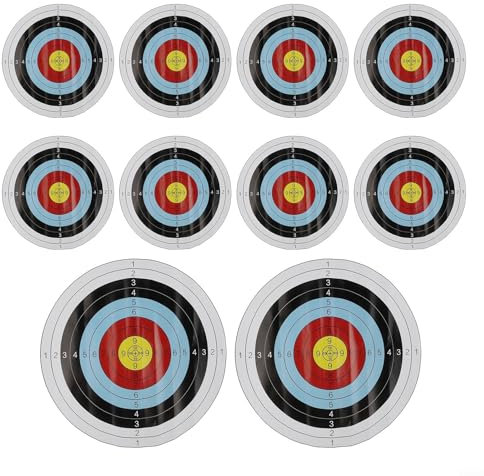 Premium Bogenschießen Zielscheibe aus Papier, 40 x 40 cm, ideal für Sehbehinderte