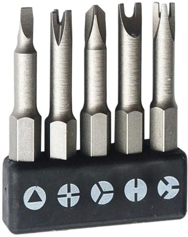 Puntas De Destornillador - Juego De Puntas De Destornillador De Acero Al Cromo Vanadio De 5 Piezas, Juego De Puntas De Destornillador De Taladro Resistente | Herramienta De Punta De Destornillador De