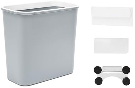 Onlyfire 8L Poubelle Magnétique Suspendue Cuisine, Murale Cuisine pour Gril à gaz, Placard Salle de Bain, Poubelle à Suspendre, Accessoires pour Barbecue, Gris