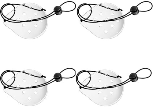 EIHI 4pcs cache oeil medical Masque oculaire Transparent, Masque oculaire poreux en Plastique avec rétractable,coque de protection oculaire rigide, Respirant Masque oculaire pour Adultes Et Enfants