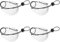 EIHI 4pcs cache oeil medical Masque oculaire Transparent, Masque oculaire poreux en Plastique avec rétractable,coque de protection oculaire rigide, Respirant Masque oculaire pour Adultes Et Enfants