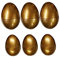 MUSISALY 6St Osterzubehör kinder dekor Osterei-Dekorationen DIY-Ostereier leere Eierschalen kinder ostereier fillable easter eggs spielzeug osterparty gefallen Plastikeier neu p Golden