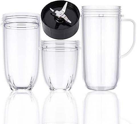 Transparenter Glasbecher mit Extraktordeckel, Ersatzteil für elektrische Mixer, Entsafter, Mixer, 30,5 ml, 625 ml