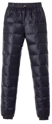 FYHTC Men's Winter Warm Packable Down Pants Compressor Snow Trousers Ski Puffer Pant
