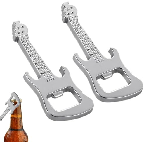 Guitar Gifts Bottle Opener Personalised Home Kitchen with Music Lover Bar Soda Water Beer Multifunctional Tool Party Accessories Metal Gifts Gadgets Novelty Bottle Openers for Men Bartender Waiters