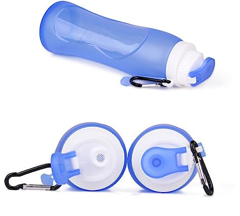 SUPVOX Bouteille Deau Pliable en Silicone De 500 ML Légère Portable Et Réutilisable Idéale pour Le Jogging Et La Randonnée