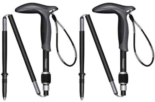 Faltbare Trekkingstöcke Im 2er-Pack, Ultraleichtes Carbonfasermaterial, Outdoor-Wanderstöcke Für Rucksacktouren, Für Männer Und Frauen(95-110cm)