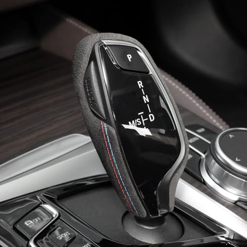 BETTERHUMZ Auto Schaltknauf Abdeckung für BMW G30 G32 G38 G11 G12 G01 G02 G08 5 6 7er Gt X3 X4 für Alcantara Autoinnenraum Zubehör