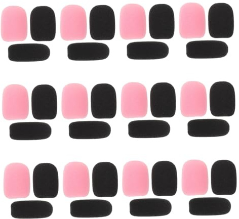 Gatuida 36 pièces Mousse Micro Casque Bonnette Anti-vent Haute Densité pour Microphone Cravate et Casque Protection Sonore Claire pour Performances et Enregistrements