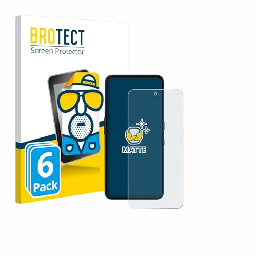 BROTECT Schutzfolie für Nothing Phone (3a) Lite | 6 Stück Entspiegelnder Displayschutz Made in Germany Matte Displayschutz-Folie Anti-Reflex Anti-Fingerprint Einfache Montage