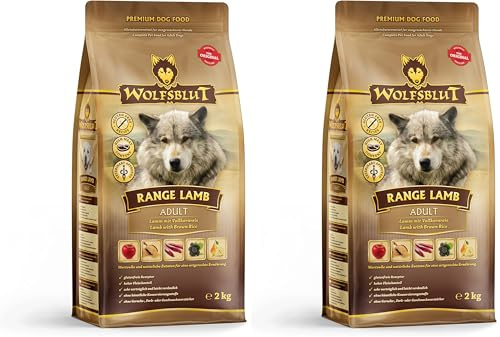 Wolfsblut - Range Lamb - 2 kg - Lamm - Trockenfutter - Hundefutter - Getreidefrei (Packung mit 2)