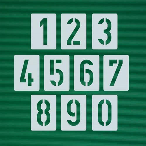 Schablone Zahlen 5cm | 1 Satz Zahlen 0-9 | 10 einzelne Schablonen • Schablonen-Set Nr.003505