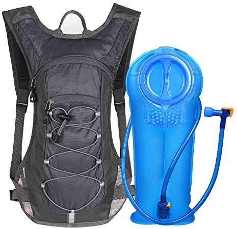 Unigear Hydration Pack Backpack with 70 oz 2L Water Bladder for Running, Hiking, Cycling, Climbing, Camping, Biking (Gray)