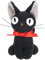Pendentif avec Peluche du Chat Jiji | Porte-clés pour Fans de Kiki